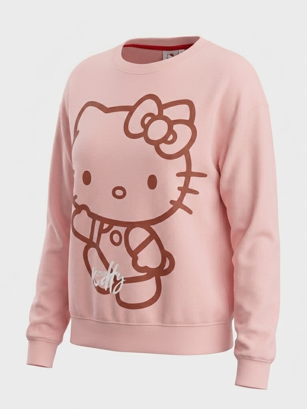 Hello Kitty Pink Graphic Crewneck Sweatshirt Pullover Sweater Large - Picture 3 of 4